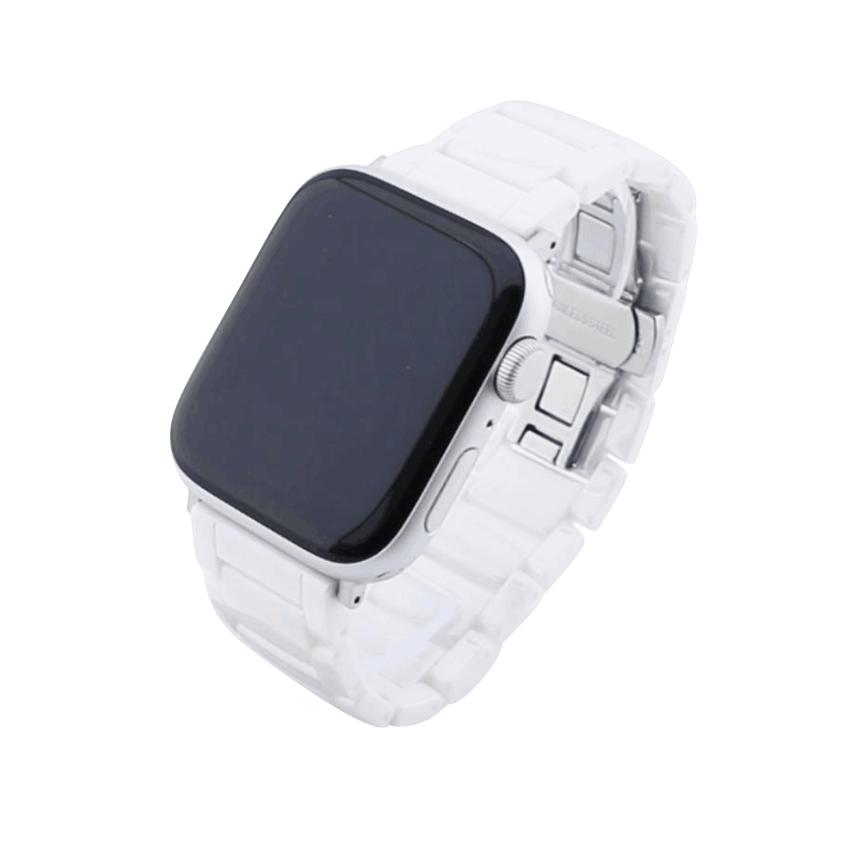 Bandmeister Armband Keramik 3 Segment pure white fur Apple Watch B 54 95