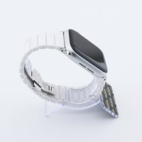 Bandmeister® Armband Keramik 1-Segment white für Apple Watch 42/44/45mm