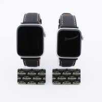 Bandmeister® Armband Echtleder black für Apple...
