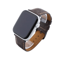 Bandmeister® Armband Echtleder brown cracks für Apple Watch 42/44/45mm
