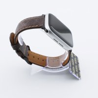 Bandmeister® Armband Echtleder brown cracks für Apple Watch 42/44/45mm