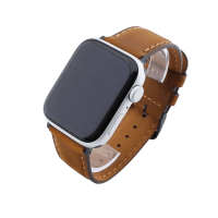 Bandmeister® Armband Echtleder brown für Apple...