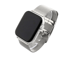 Bandmeister® Armband Milanaise Dornschließe silver für Apple Watch 42/44/45mm