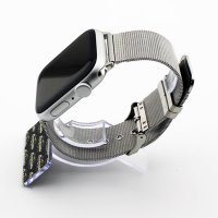 Bandmeister® Armband Milanaise Dornschließe silver für Apple Watch 42/44/45mm
