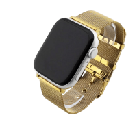 Bandmeister® Armband Milanaise Dornschließe gold für Apple Watch 38/40/41mm