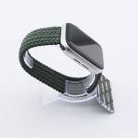 Bandmeister® Armband Nylongewebe One Loop inverness green für Apple Watch 42/44/45mm S