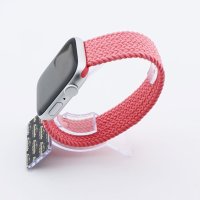 Bandmeister® Armband Nylongewebe One Loop pink punch für Apple Watch 38/40/41mm L