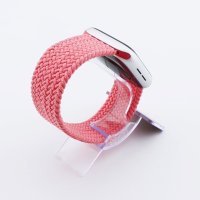 Bandmeister® Armband Nylongewebe One Loop pink punch für Apple Watch 42/44/45mm S