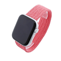Bandmeister® Armband Nylongewebe One Loop pink punch für Apple Watch 42/44/45mm L