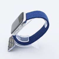 Bandmeister® Armband Nylongewebe One Loop blue punch für Apple Watch 42/44/45mm S