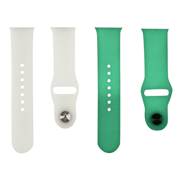 Bandmeister® Armband Silikon fluorescent white für Apple Watch 38/40/41mm M/L 185mm
