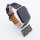 Bandmeister® Armband Echtleder Jeans black/dark blue für Apple Watch 38/40/41mm