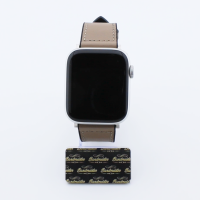 Bandmeister® Armband Leder/Gummi-Hybrid gray für Apple Watch 42/44/45mm