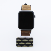 Bandmeister® Armband Leder/Gummi-Hybrid coffee brown für Apple Watch 38/40/41mm