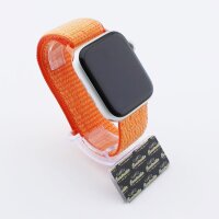 Bandmeister® Armband Flausch Klettverschluss für Apple Watch papaya 38/40/41mm