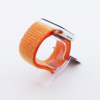 Bandmeister® Armband Flausch Klettverschluss für Apple Watch papaya 38/40/41mm