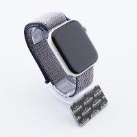 Bandmeister® Armband Flausch Klettverschluss für Apple Watch midnight blue 42/44/45/49mm