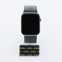 Bandmeister® Armband Flausch Klettverschluss für Apple Watch storm gray 38/40/41mm
