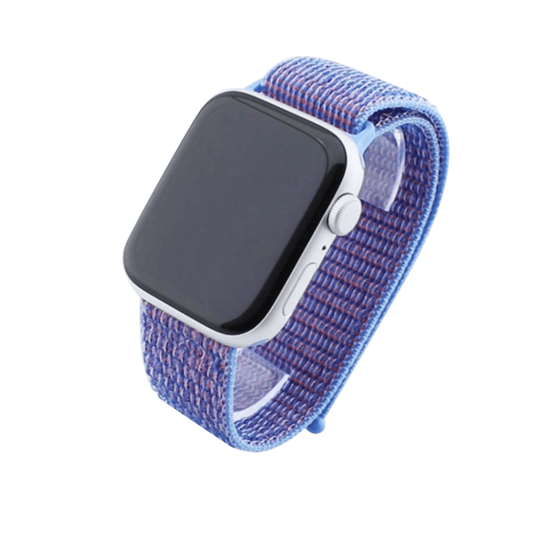 Bandmeister® Armband Flausch Klettverschluss für Apple Watch blue 38/40/41mm