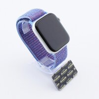 Bandmeister® Armband Flausch Klettverschluss für Apple Watch blue 38/40/41mm
