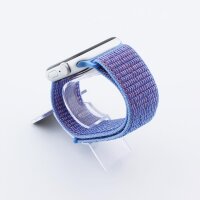 Bandmeister® Armband Flausch Klettverschluss für Apple Watch blue 42/44/45/49mm
