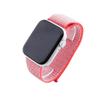 Bandmeister® Armband Flausch Klettverschluss für Apple Watch brilliant pink 38/40/41mm