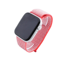 Bandmeister® Armband Flausch Klettverschluss für Apple Watch brilliant pink 42/44/45/49mm