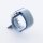 Bandmeister® Armband Flausch Klettverschluss für Apple Watch lake blue 42/44/45/49mm
