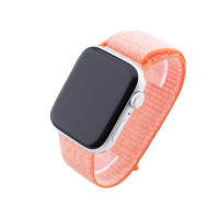 Bandmeister® Armband Flausch Klettverschluss für Apple Watch orange red 38/40/41mm