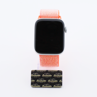 Bandmeister® Armband Flausch Klettverschluss für Apple Watch orange red 42/44/45/49mm