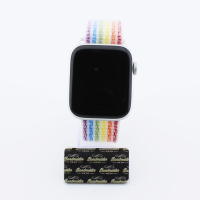 Bandmeister® Armband Flausch Klettverschluss für Apple Watch rainbow 38/40/41mm