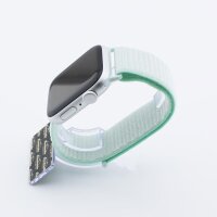 Bandmeister® Armband Flausch Klettverschluss für Apple Watch light cyan 38/40/41mm