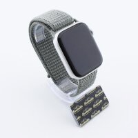 Bandmeister® Armband Flausch Klettverschluss für Apple Watch spruce fog 38/40/41mm