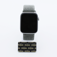 Bandmeister® Armband Flausch Klettverschluss für Apple Watch spruce fog 42/44/45/49mm