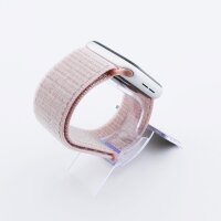 Bandmeister® Armband Flausch Klettverschluss für Apple Watch light pink 42/44/45/49mm
