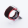 Bandmeister® Armband Flausch Klettverschluss für Apple Watch black red 42/44/45/49mm