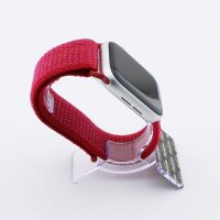 Bandmeister® Armband Flausch Klettverschluss für Apple Watch red 38/40/41mm