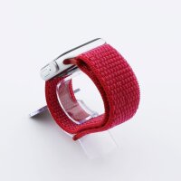 Bandmeister® Armband Flausch Klettverschluss für Apple Watch red 42/44/45/49mm