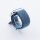 Bandmeister® Armband Flausch Klettverschluss für Apple Watch blue feather 42/44/45/49mm