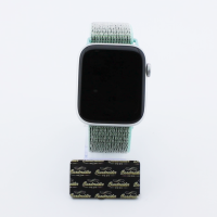 Bandmeister® Armband Flausch Klettverschluss für Apple Watch green sea 42/44/45/49mm