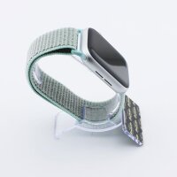 Bandmeister® Armband Flausch Klettverschluss für Apple Watch green sea 42/44/45/49mm