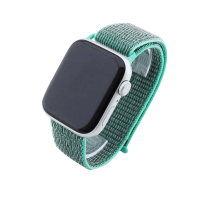 Bandmeister® Armband Flausch Klettverschluss für Apple Watch spearmint green 42/44/45/49mm