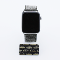 Bandmeister® Armband Flausch Klettverschluss für Apple Watch dark olive 38/40/41mm