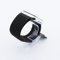 Bandmeister® Armband Flausch Klettverschluss für Apple Watch official black 42/44/45/49mm