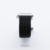 Bandmeister® Armband Flausch Klettverschluss für Apple Watch black & white 42/44/45/49mm