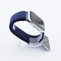 Bandmeister® Armband Flausch Klettverschluss für Apple Watch deep fog gray 42/44/45/49mm