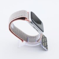 Bandmeister® Armband Flausch Klettverschluss für Apple Watch sand color 42/44/45/49mm