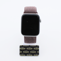 Bandmeister® Armband Flausch Klettverschluss für Apple Watch smoke purple 38/40/41mm