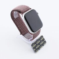 Bandmeister® Armband Flausch Klettverschluss für Apple Watch smoke purple 42/44/45/49mm