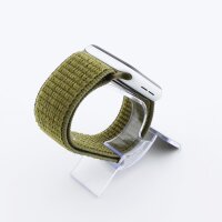 Bandmeister® Armband Flausch Klettverschluss für Apple Watch olive green 38/40/41mm